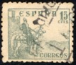 Spain 1937 Cid & Isabel 15 CTS Verde Edifil 819. Subida por Mike-Bell